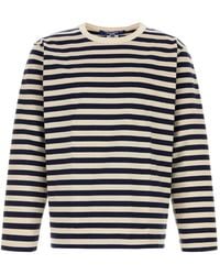 Junya Watanabe - Embroidered Horizontal-Stripe T-Shirt - Lyst