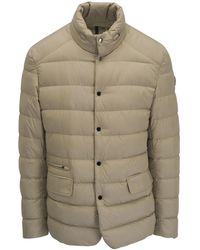 Moncler - Gefütterte Jacke Mit Logo-Patch - Lyst