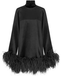 16Arlington - Robe Courte Loire Bordée De Plumes - Lyst
