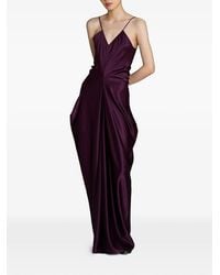 YANGKEHAN - Maxi Draped Silk Dress - Lyst
