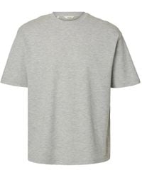 SELECTED - Crew-Neck T-Shirt - Lyst