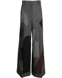 Moschino - Palazzohose Im Patchwork-Look - Lyst
