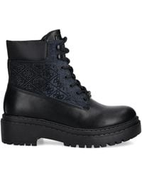Guess - Embellished Lace-Up Boots - Lyst
