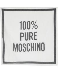 Moschino - Schal mit Slogan-Print - Lyst