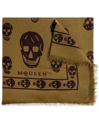 McQueen - Skull-Print Scarf - Lyst