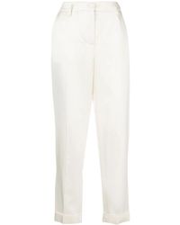 P.A.R.O.S.H. - Satin-Finish Mid-Rise Trousers - Lyst