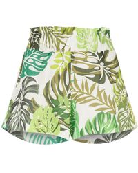 Amir Slama Palm Leaf Print Shorts - Green