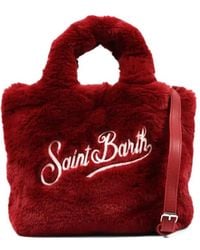 MC2 Saint Barth - Faux-Fur Logo-Embroidered Tote Bag - Lyst