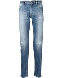 PT Torino - Distressed Slim-Cut Jeans - Lyst