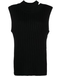 St. Agni - Cut-out Ribbed-knit Top - Lyst