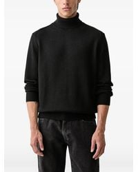 ARMANI EXCHANGE - Roll-Neck Ribbed-Trim Sweater - Lyst