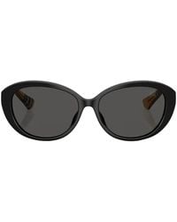 Burberry - Check Rectangle-Frame Sunglasses - Lyst