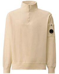 C.P. Company - Light-Fleece Half-Zip Lens Sweatshirt - Lyst
