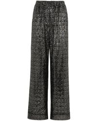 Dolce & Gabbana - Broek Met Wijde Pijpen En Pailletten - Lyst