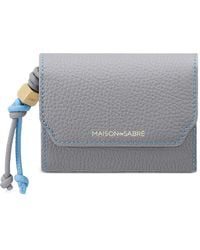 Maison De Sabre - Pebbled Leather Trifold Wallet - Lyst