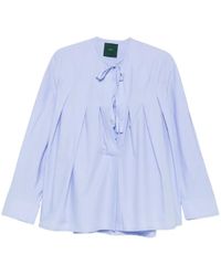 Jejia - Blouse Plissée Daria À Col Noué - Lyst
