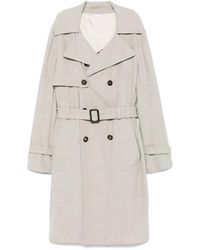 Eleventy - Belted Double-Breasted Trench Coat - Lyst