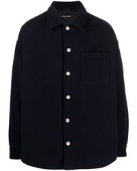 Giorgio Armani - Felted Virgin Wool Shirt Jacket - Lyst