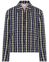 Thom Browne - Veste En Tweed Repp À Rayures - Lyst