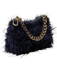 Twinset - Liliane Satin Bag With Feathers - Lyst