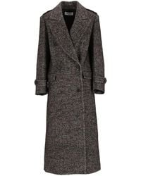 Al Duca d'Aosta - Chevron-Pattern Double-Breasted Coat - Lyst