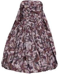 Amsale - Drop-Waist Bubble-Hem Dress - Lyst