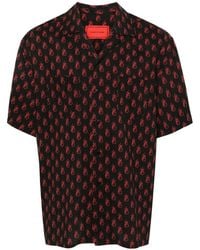 Vision Of Super - Flame-print Bowling Shirt - Lyst