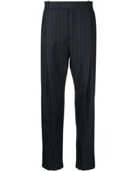 Alexander McQueen - Pinstripe Pleat-detail Tailored Trousers - Lyst