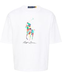 Polo Ralph Lauren - T-shirt con stampa Polo Pony - Lyst