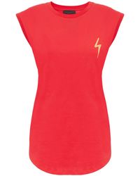 Giuseppe Zanotti - Ursella Logo-Embroidered Sleeveless Cotton Tank Top - Lyst