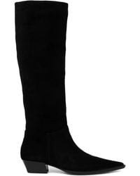 Vagabond Shoemakers - 40Mm Cassie Pointed-Toe Suede Knee-High Boots - Lyst