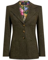 Etro - Single-Breasted Wool-Blend Jacquard Jacket - Lyst
