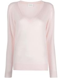 P.A.R.O.S.H. - Fine-Knit V-Neck Top - Lyst