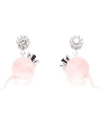 YVMIN - Flower-Embellishment Drop Earrings - Lyst