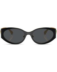 Versace - Sonnenbrille mit ovalem Gestell - Lyst