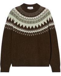 Closed - Fairisle-Pattern Crew-Neck Sweater - Lyst