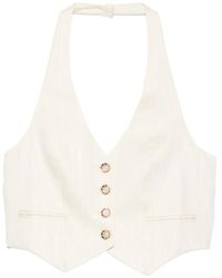 ERMANNO FIRENZE - Button Halterneck Vest - Lyst
