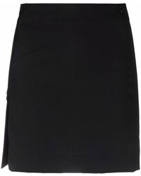 Ami Paris - Falda de cintura alta con detalle de abertura - Lyst