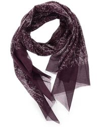 Corneliani - Logo-Print Tree-Pattern Scarf - Lyst