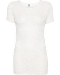 Totême - Crochet Short-sleeved Top - Lyst