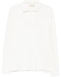 Aurélien - Terry Long-Sleeve Chest-Pocket Polo Shirt - Lyst