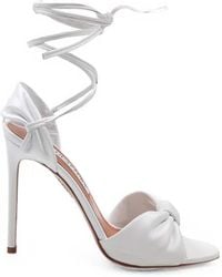 Aquazzura - Carina Tie-Fastening Leather Sandals - Lyst