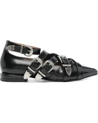 Toga - Decorative-Buckle Ballet Flats - Lyst