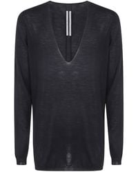 Rick Owens - V-Neck Wool Sweater - Lyst