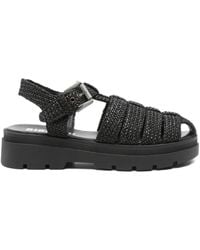 Bibi Lou - Woven-Texture Flat Sandals - Lyst