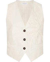 Brunello Cucinelli - Flora アップリケ ベスト - Lyst
