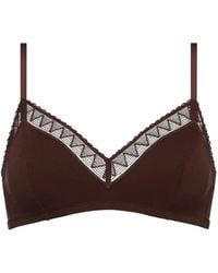 Eres - Serenity Lace-Trim Triangle Bra - Lyst