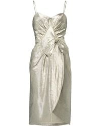 Maison Margiela - Lurex Midi-jurk Met Strikdetail - Lyst