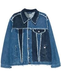 Charles Jeffrey - Frayed Patchwork Denim Jacket - Lyst