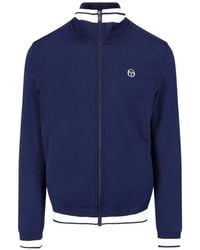 Sergio Tacchini - Attilio Logo-Embroidered Zip-Up Sweater - Lyst